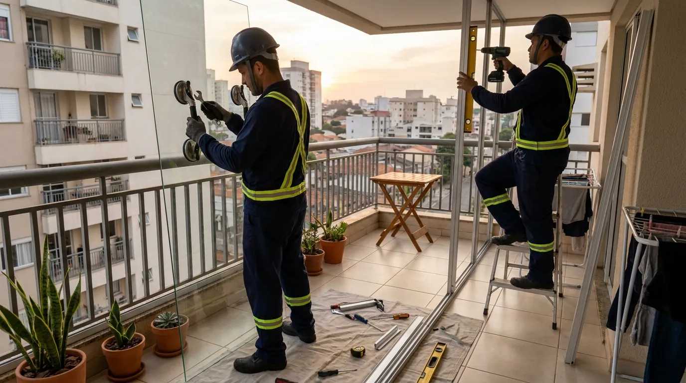 Envidraçamento de Sacada em Campinas‑SP